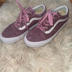 Old Skool Pink Sparkle Vans
